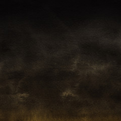 Gold luxury ink and watercolor textures on white paper background. Paint leaks and ombre effects. Hand painted abstract image.