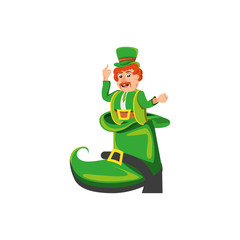  leprechaun in boot isolated icon