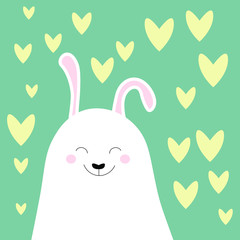 Rabbit with hearts 