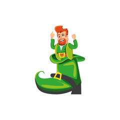 leprechaun in boot isolated icon
