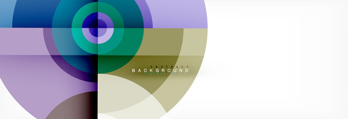 Obraz premium Round circles and triangles abstract background