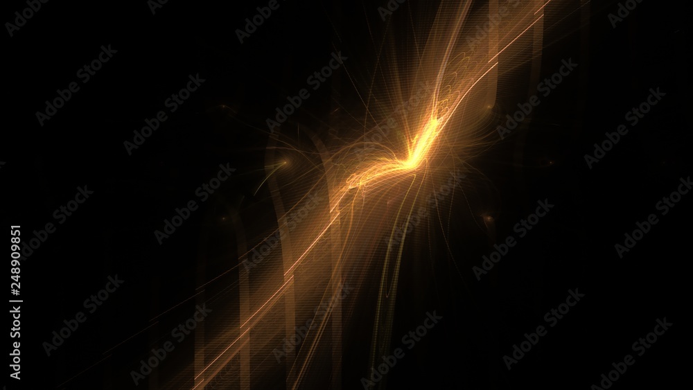 Poster fantasy chaotic colorful fractal pattern. abstract fractal shapes. 3d rendering illustration backgro