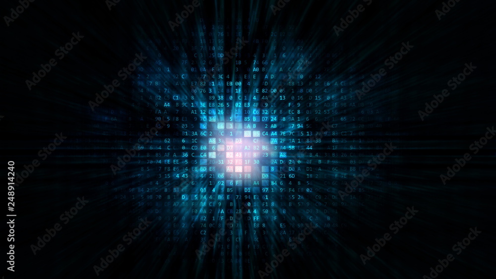 Canvas Prints internet data screen concept