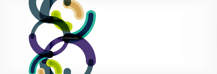 Fototapeta premium Vector outlined stroke circles composition