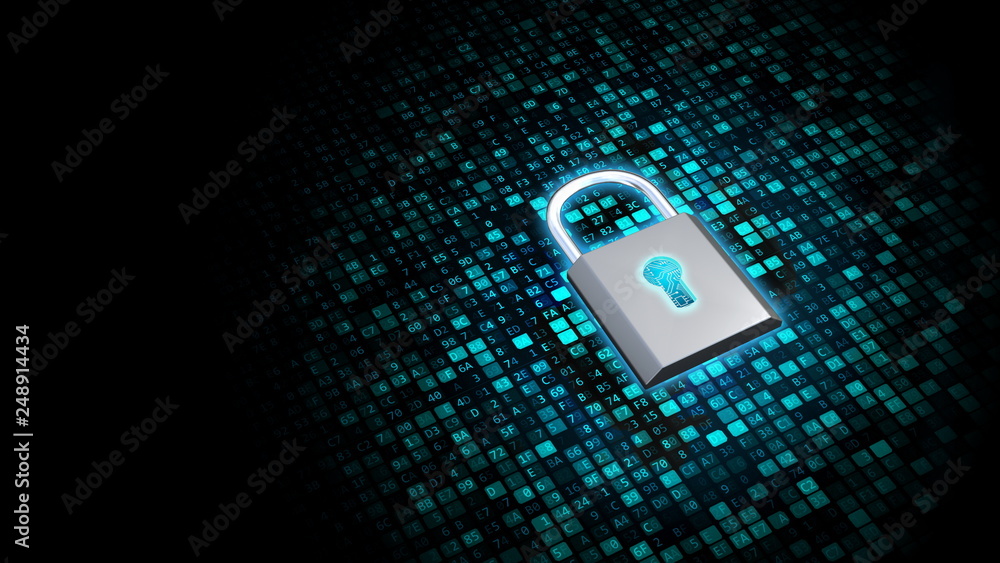 Poster internet data security concept
