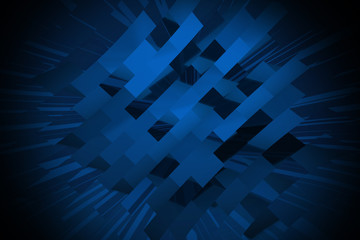 Fototapeta premium Abstract 3d illustration of blue boxes background, technological theme