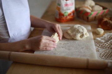 sculpt the dough into patties and pizza