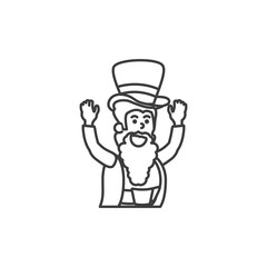 leprechaun with hat avatar character