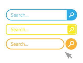 Obraz premium Search bar vector element set