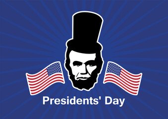 Presidents’ Day vector. Abraham Lincolns Birthday vector. Abraham Lincoln vector icon. Important day