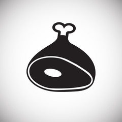 Meat icon on white background for graphic and web design, Modern simple vector sign. Internet concept. Trendy symbol for website design web button or mobile app