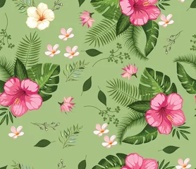 Badezimmer Foto Rückwand beautiful tropical flower pattern © DNZ CreativeDesign