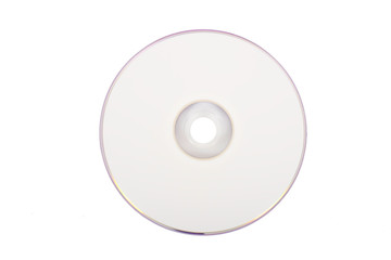 White CD, white background, isolated