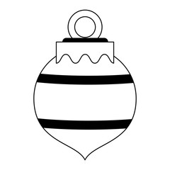 christmas decorative ball symbol black and white