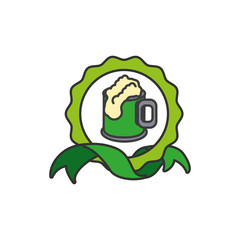 jar beer in seal with ribbon