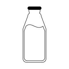 milk bottle symbol black and white