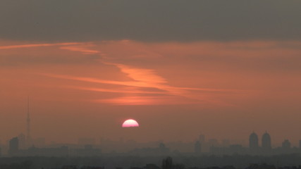 Obraz premium Sunset red