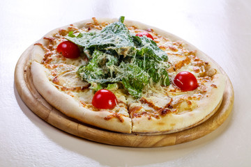 Caesar pizza with cheese