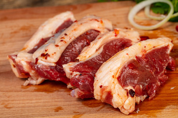 Obraz premium Raw lamb meat