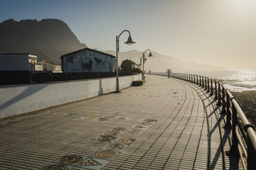 A pier in  Puerto de las Nieves near Agaete on north west coast of Gran Canaria, Canary Islands