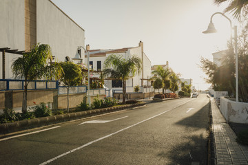 Fototapeta na wymiar A street in Puerto de las Nieves near Agaete on north west coast of Gran Canaria, Canary Islands