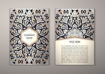 Flyer template with abstract ornament