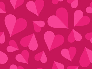 Hearts seamless pattern. Happy Valentine's day, 14th of February. Vector illustration