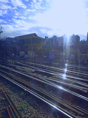 Fototapeta premium rails of the London Underground fragment