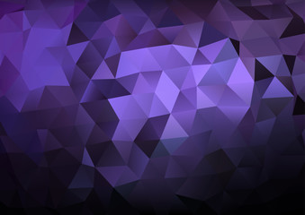 Abstract Geometric Triangle Background in Purple Tones - Modern Illustration, Vector Graphic