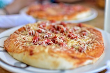 Comida Pizza Queso Chorzo Delicioso  Food Hungry 