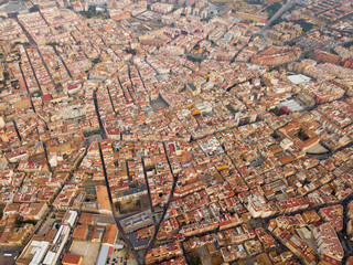 Aerial perspective of Reus cityscape
