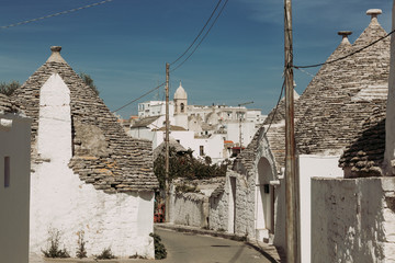 Traditional trulli houses in Arbelobello, province Bari, region Puglia, Italy