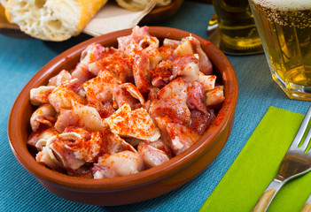 Spanish tapas - pig ears with paprika