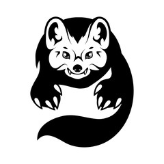 sable logo design in circle, vector graphic to design