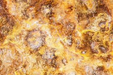 Orange rusty metal surface. Grunge corroded steel pattern background.