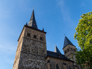 Fototapeta na wymiar Church tower and sky