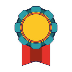 Award ribbon emblem symbol