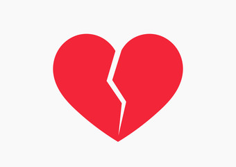 Red broken heart icon.
