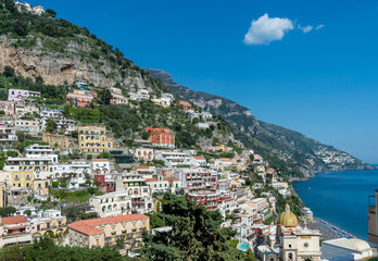 View of  Positano village  at  Amalfi Coast, Italy.
