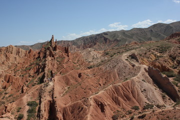 red sand mountains