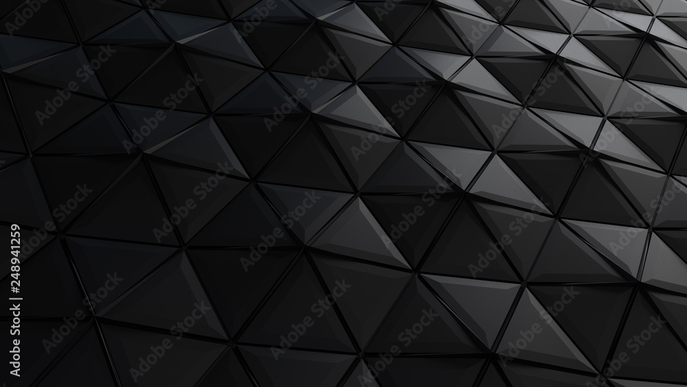 Poster abstract black triangular background