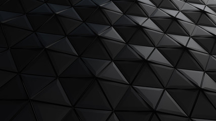 Abstract black triangular background