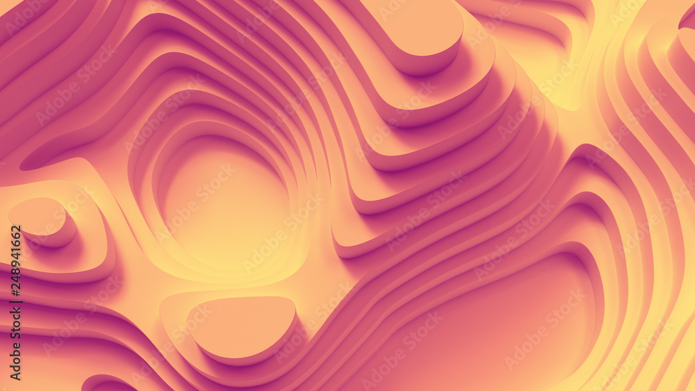 Poster geometry curve lines pattern