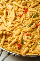 Cooking Chicken Fajita Pasta