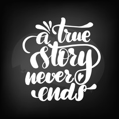 Chalkboard blackboard lettering a true
