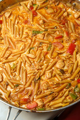 Cooking Chicken Fajita Pasta