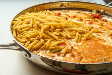 Cooking Chicken Fajita Pasta