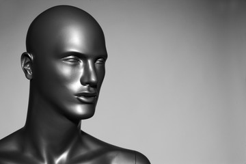 plastic mannequin in black and white edition