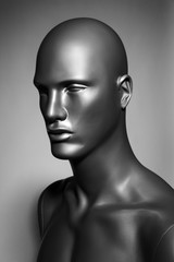 plastic mannequin in black and white edition