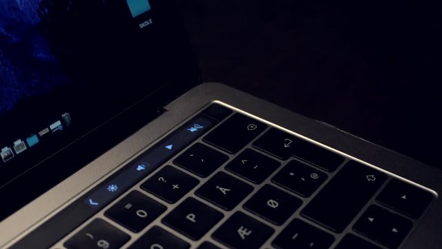 Unlocking my macbook with a fingerprint sensor.